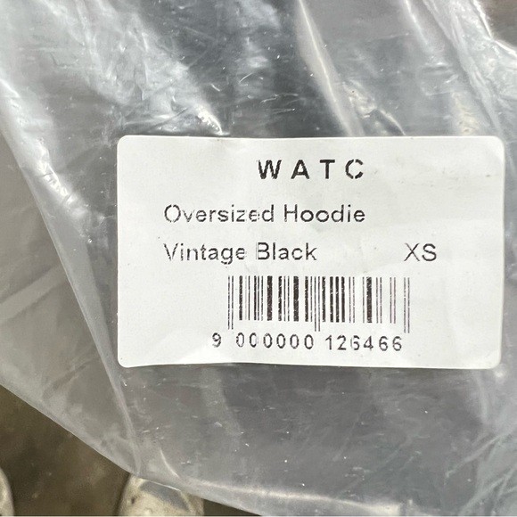 New WATC Studio Oversized Hoodie in Vintage Black - Picture 5 of 5